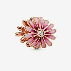 Pandora Rose Gold Pink Daisy Flower Charms